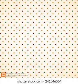 Vintage Polka dot seamless pattern vector design