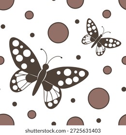 Vintage polka dot seamless pattern with varying sizes and classic color schemes for timeless designs concept as Timeless vintage polka dot pattern with varying sizes and classic color schemes perfect for elegant designs in Photo Stock Concept and empty space on the left side,no text --ar 7:2 --tile