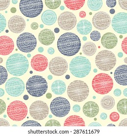 Vintage polka dot. Vector seamless pattern.