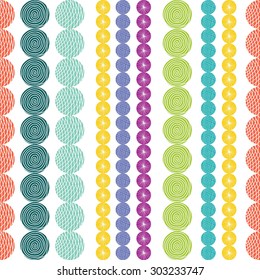 Vintage polka dot. Vector seamless pattern.