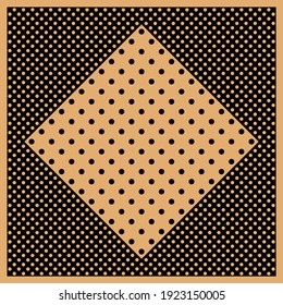 Vintage polka dots background. Vector patch for print, fabric, scarf design.