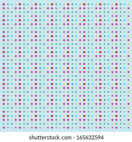 Vintage Polka Dots vector art background