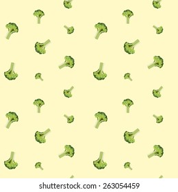 Vintage polygon broccoli pattern