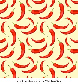 Vintage polygon hot pepper red pattern