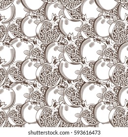 Vintage Pomegranate Seamless Pattern