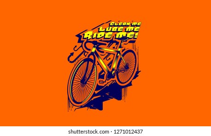 Vintage Pop Art Bicycle Vector Design Illustration 2