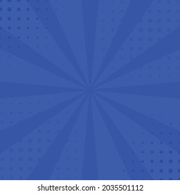 Vintage pop art blue background. Banner vector illustration.