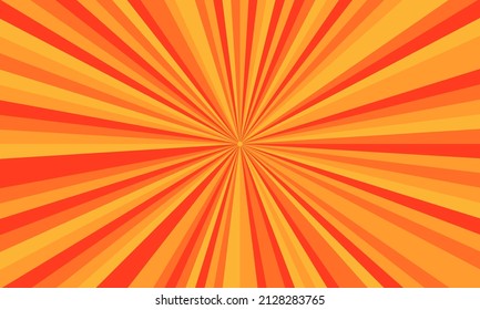 Vintage pop art orange background. Banner vector illustration