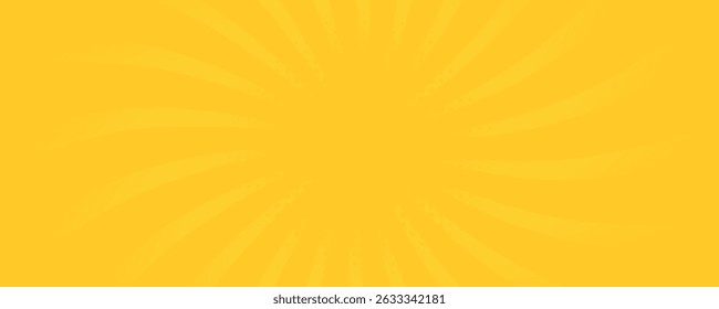 Vintage pop art yellow background. Banner vector illustration