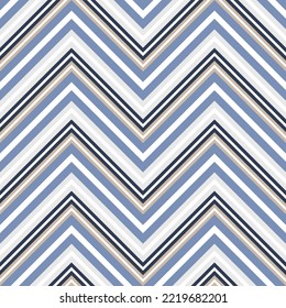 Vintage popular zigzag chevron pattern geometric background for wallpaper, gift paper, fabric print, furniture. Zigzag print. Unusual painted ornament from brush strokes.