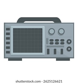 Ilustração portátil de rádio vintage com vetor de design plano em estilo retro para música clássica e tecnologia de entretenimento