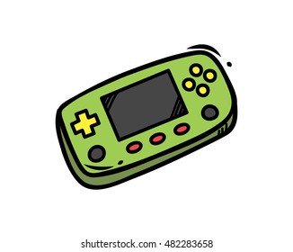 Vintage Portable Video Game Doodle