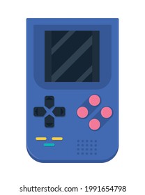 vintage portable videogame on background