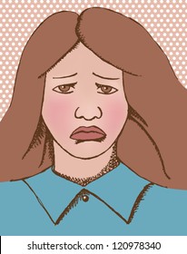 Vintage portrait sad