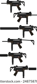  Modelos de Vector Antiguas Portugués Submachineguns