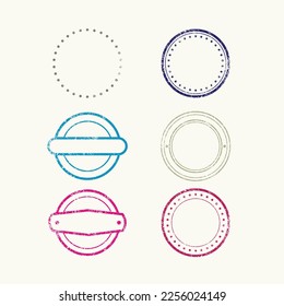 Vintage postal stamps and postmarks vector set