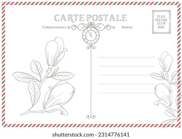 Plantilla de fondo de postal antigua. Ilustración del vector