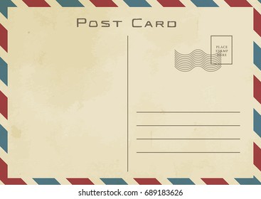 Vintage postcard design with paper background texture