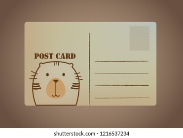 Vintage postcard designs. Vector illustration.