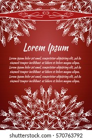 Vintage postcard with a drawing of the mandala and ornaments. Vector Oriental design flyer template layout. Islam, Arabic, Indian, Mexican Ottoman style.
