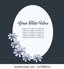 vintage postcard with flower. Vector