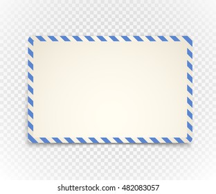 Vintage postcard on transparent background. Template for a content