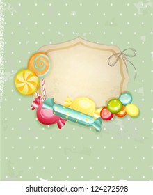 vintage postcard - sweet candy
