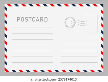 vintage postcard vector background template