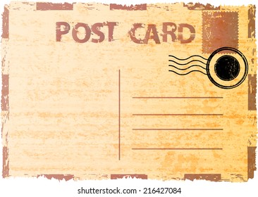 Vintage postcard. Vector illustration. 