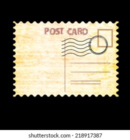Vintage postcard. Vector illustration. 