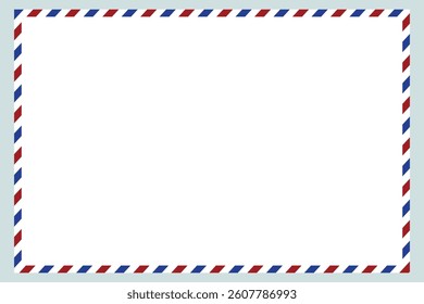 Vintage postcard with white paper texture. Travel postcard template. Postcard design. Blank vector postcard.