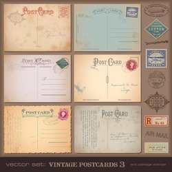 Vintage Postcards And Postage Stamps