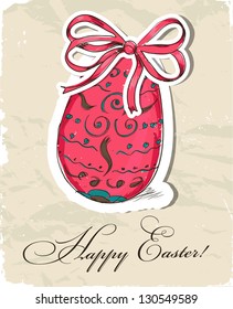 Vintage poster about Easter. Vector illustration EPS8