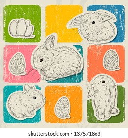 Vintage poster about Easter. Vector illustration EPS10