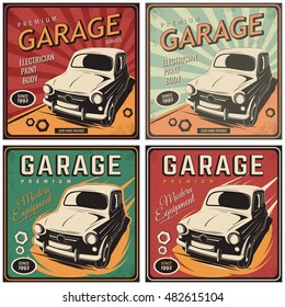 Vintage poster, auto repair.