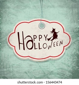 Vintage poster, banner or flyer for Happy Halloween parties. 