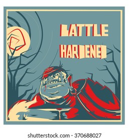 Vintage Poster of a Battle Hardened Orc 2/Fully editable eps10