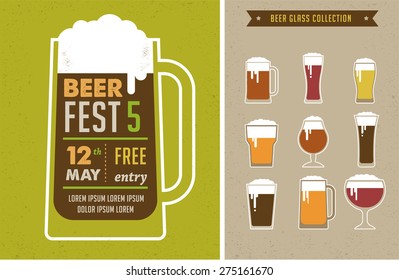 Vintage poster of beer festival