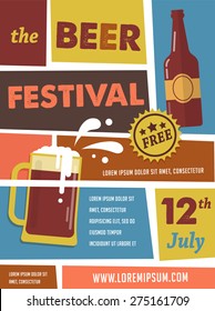 Vintage poster of beer festival