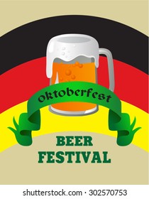 Vintage poster of beer festival