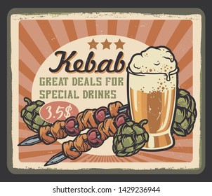 Vintage poster for cafe, signboard, advertisement. All elements of the illustration and text are in separate groups.