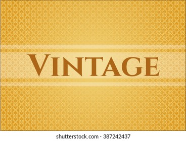 Vintage poster or card