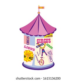 vintage poster with carnival, fun fair, circus vector background and illustration