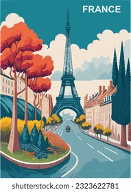 Diseño de afiches vintage de Francia