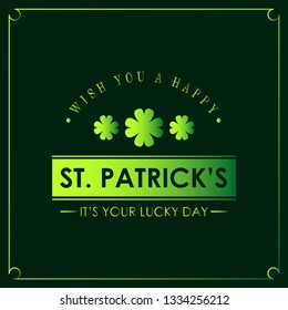 vintage poster design and greeting card for St. Patrick's Day. - vector