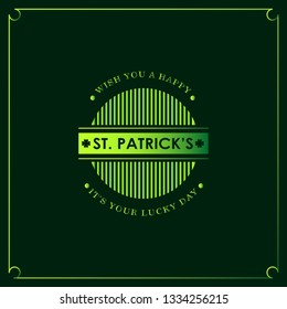 vintage poster design and greeting card for St. Patrick's Day. - vector
