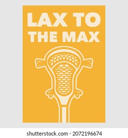 vintage poster design lax to the max retro illustration