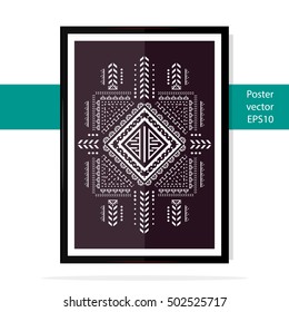 Vintage poster ethnic patterns.