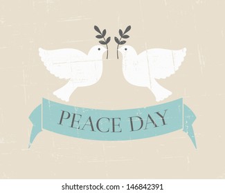 Vintage poster for the International Day of Peace.