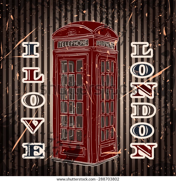 TRAVEL POSTER London Telephone Box